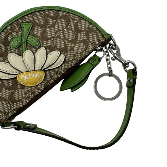 COACH Daisy Applique Keychain Wallet Handled Bag VERY RARE - Picture 5 of 5